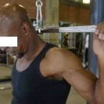 Lat pull down behind head increase risk of neck injury